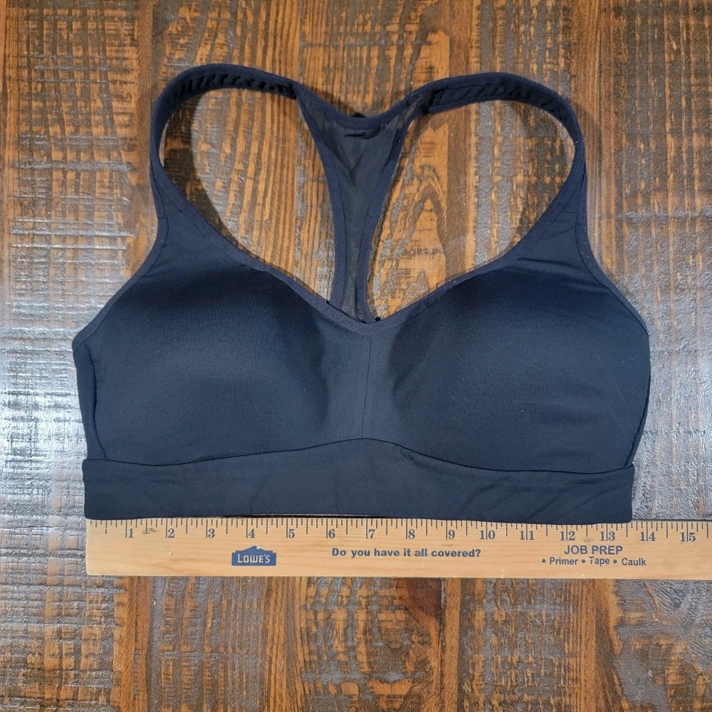 Lululemon Speed Up Bra High Support Mesh Racerback Black Sports Size 8 Excellent